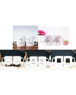 His & Her Mug Sets - 10oz Ceramic Mugs (Set of 2 Mugs - Choice of 5 Designs)