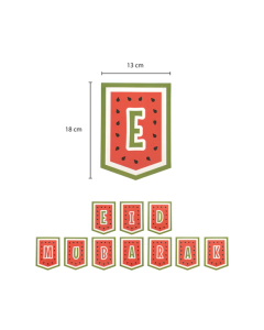 Eid Mubarak Bunting - Watermelon Themed Decoration