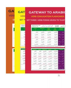 Gateway to Arabic Verb Conjugation Flashcards (Set of 3 Flashcards)