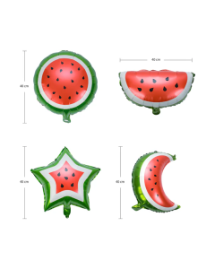 Pack of 4 Watermelon Crescent Star Ramadan & Eid Foil Balloon 